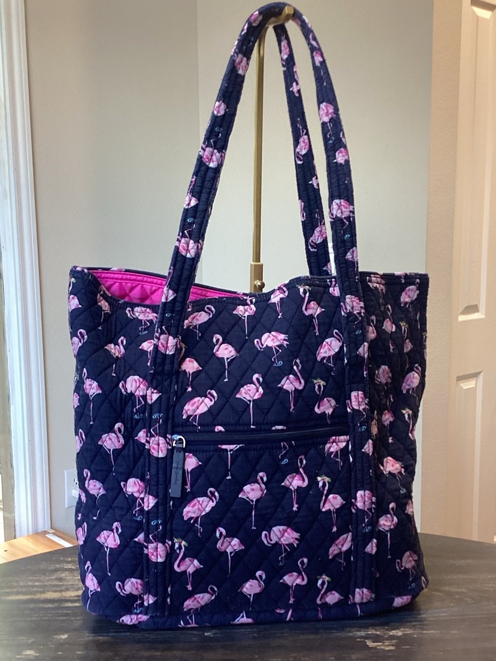 Vera Bradley Flamingo Fiesta Print 13” Quilted Tote - Picture 2 of 9
